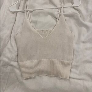 White Crochet Tank